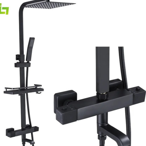 Marv Black Luxury Shower