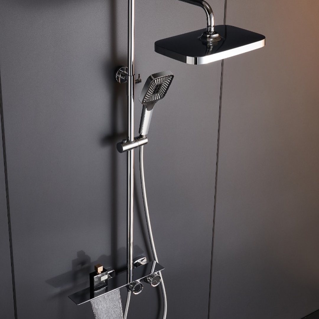 Fountain Led Luxury Grey Shower