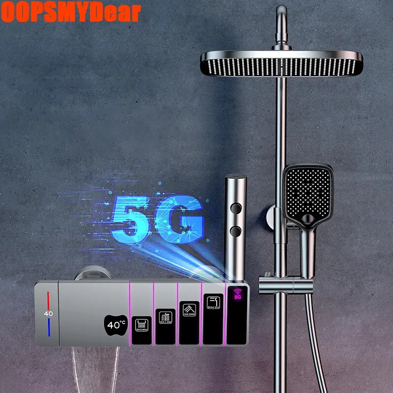 Apple Led Luxury Grey Shower