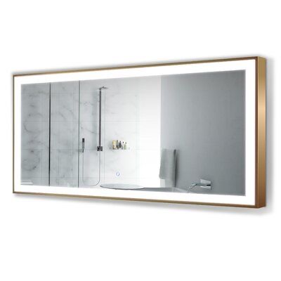 70 x 150cm Gold Long LED Mirror