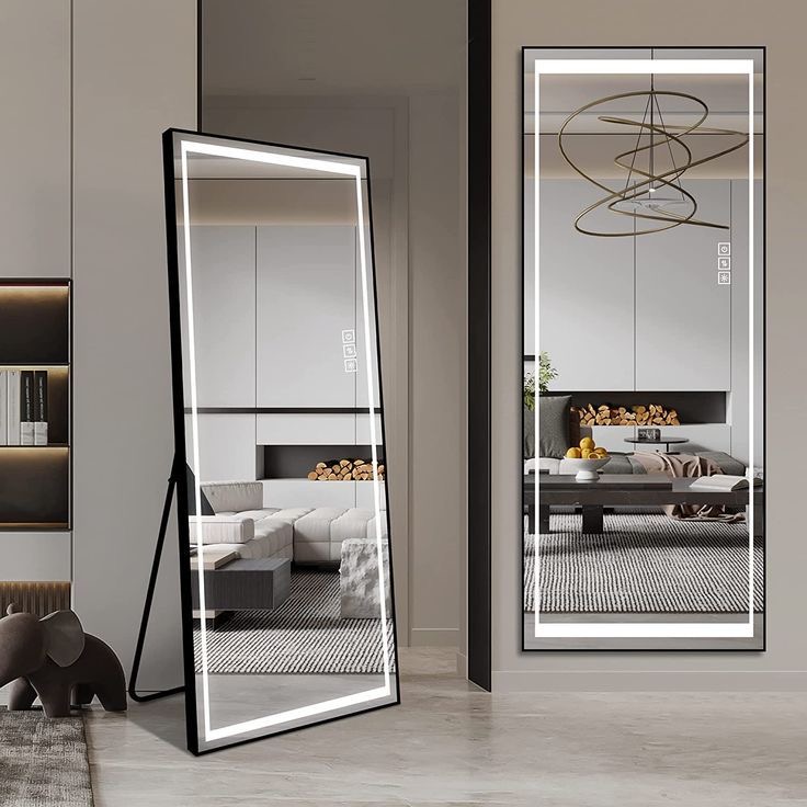 70 x 180cm Gold Long LED Mirror