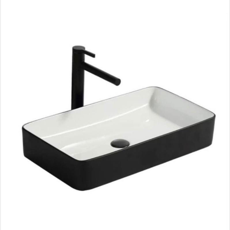 Paris White & Black CounterTop Basin