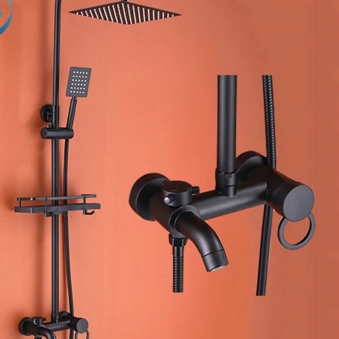 Bram Black Matte Shower