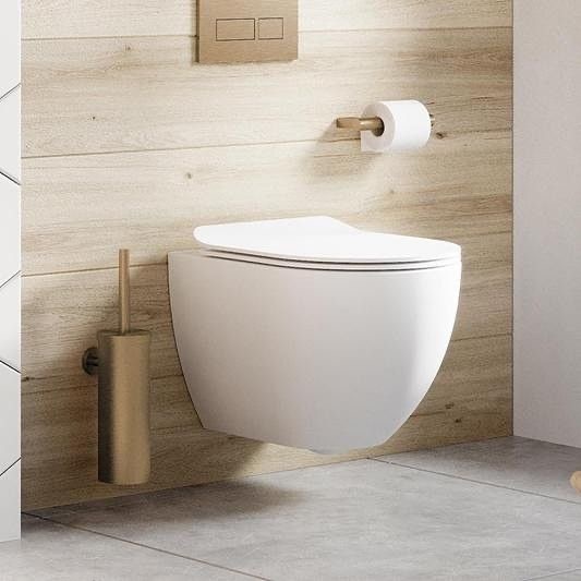 TG106 White Round Wall Hung WC
