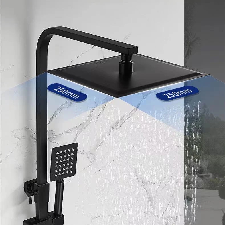 Adre Square Black Shower