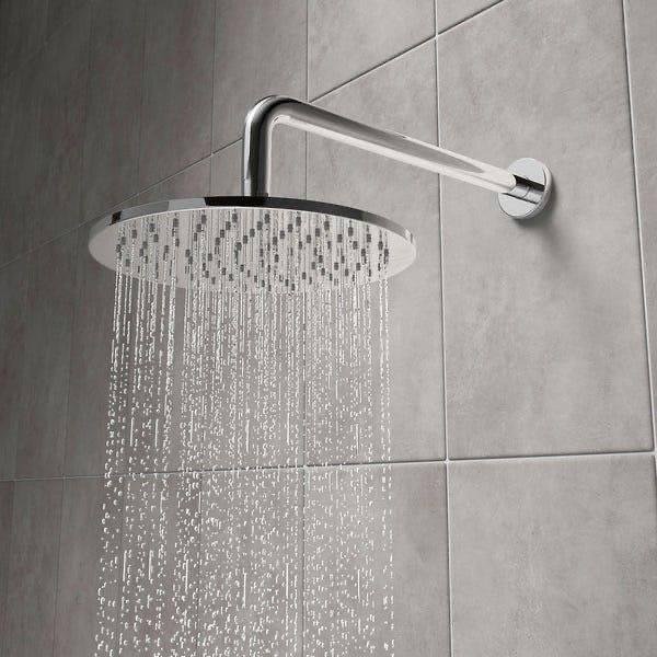 Round Silver Rainfall Shower