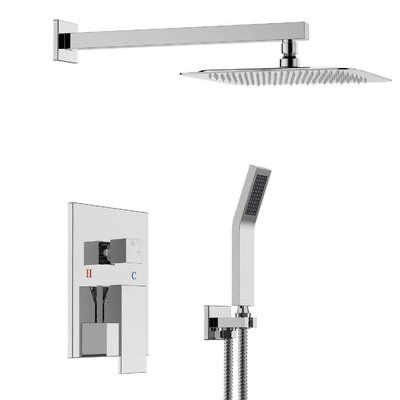 Silver 4-Ways Square Conduit Shower