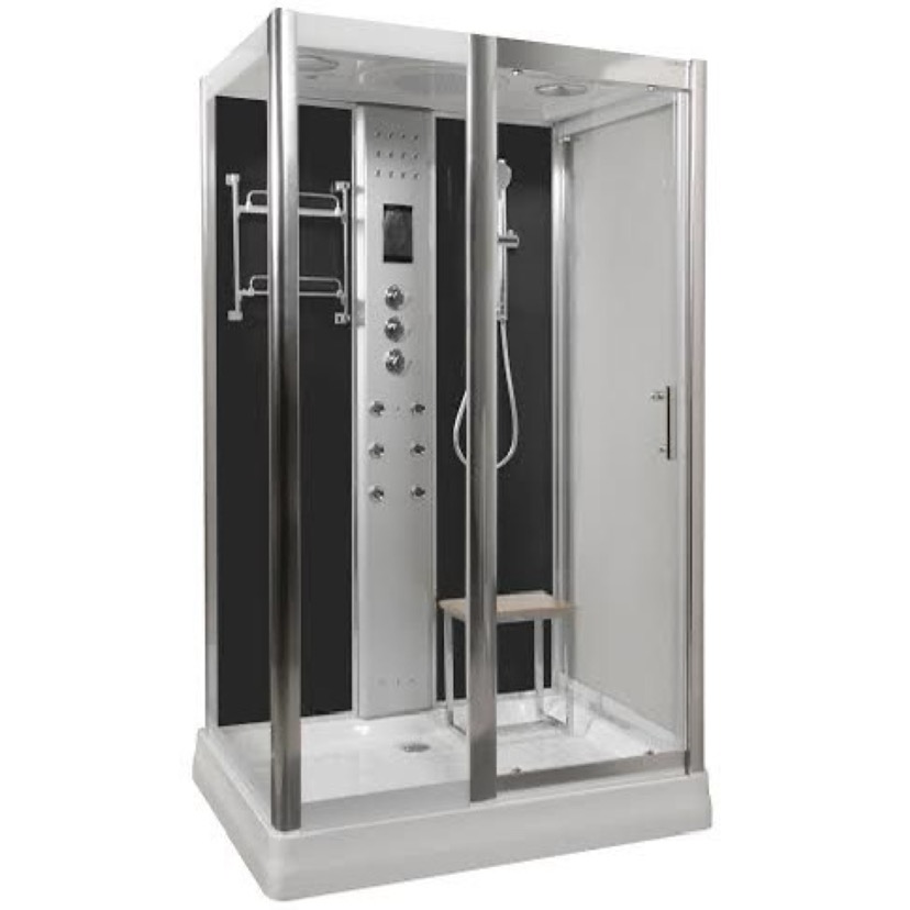 120cm x 90cm SilverFrame LowBase ShowerRoom (Single Seat)