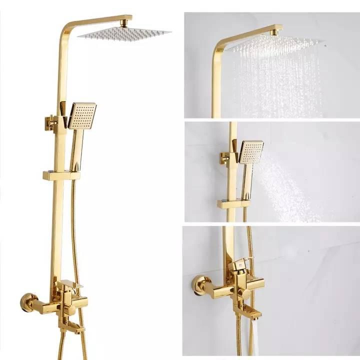 Glazed Gold Square Shower