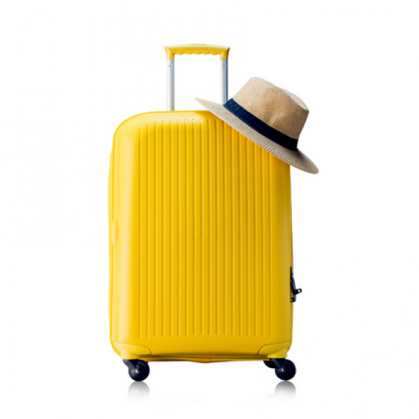Yellow traveling bag
